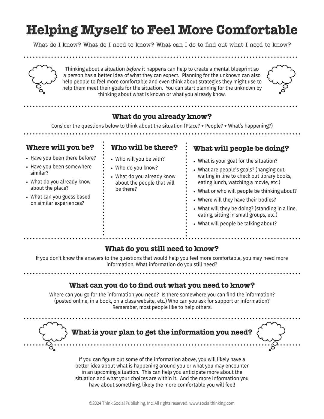 Helping Myself to Feel More Comfortable